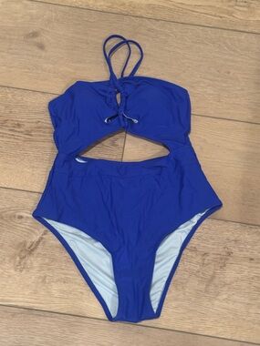 Cupshe Cobalt Blue Cutout One-Piece Swimsuit